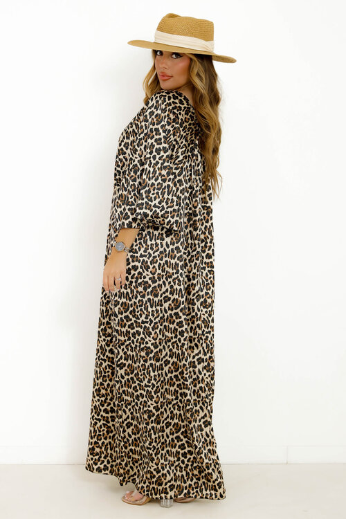 Robe Oversize Imprimée Leopard