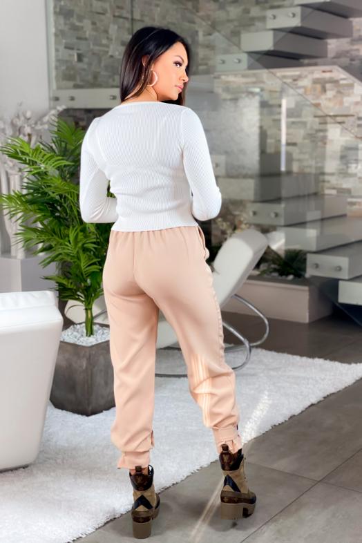 Pantalon Femme Cargo Beige / Réf : 6966-2