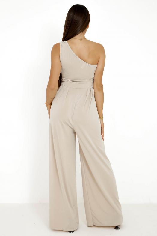 Combinaison Une Manche Femme Beige 