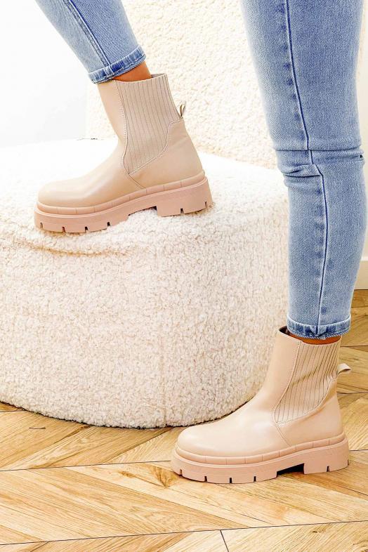 Boot´s Bimatière Femme Beige 