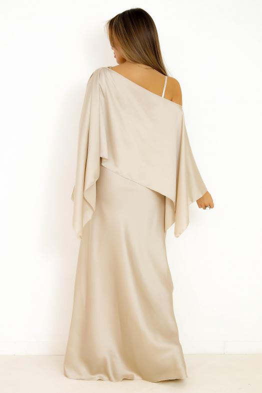 Ensemble Robe + Cape Destructurée Beige