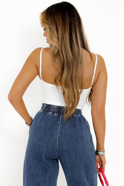 Top Push-Up Femme Blanc 