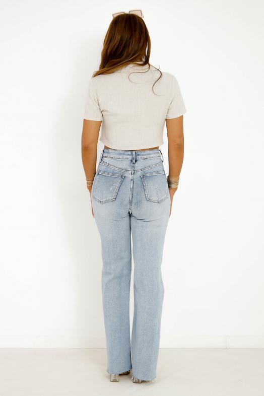 Jeans Wide Leg Bleu