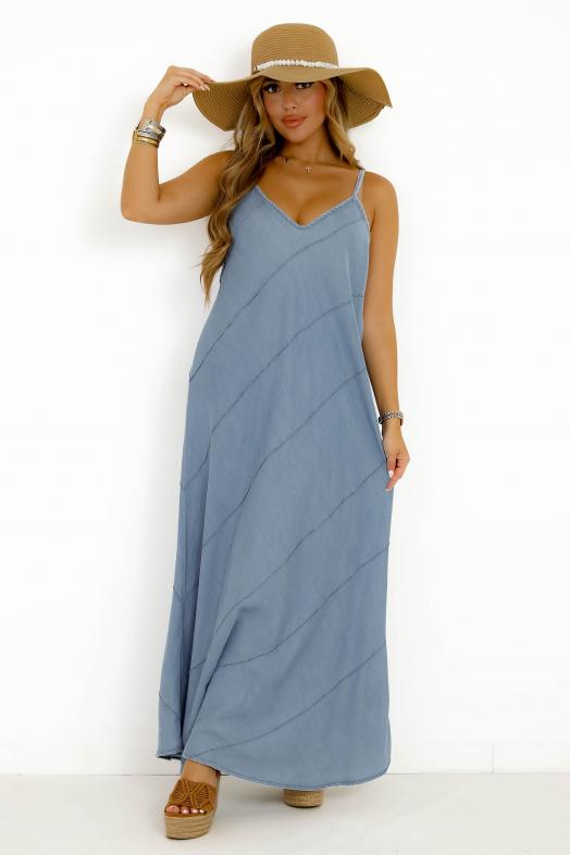 Robe Denim Ample Bleu  Ref : 56601-32