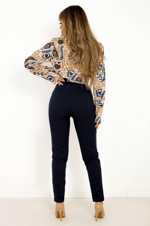 Pantalon + Ceinture Femme Marine / Réf : 1208-33