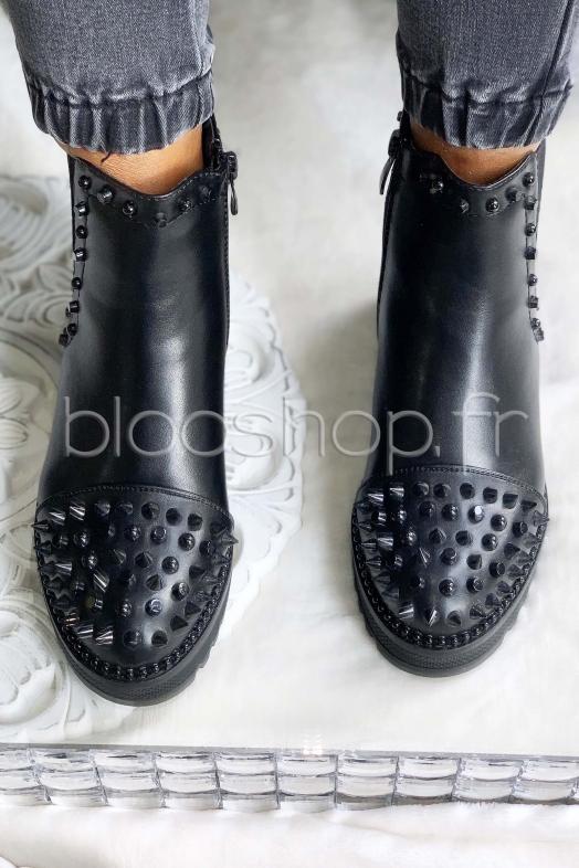 Boot´s Clous Femme Noir