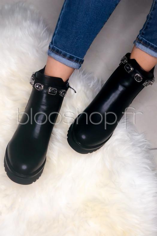 Bottines strass femme outlet