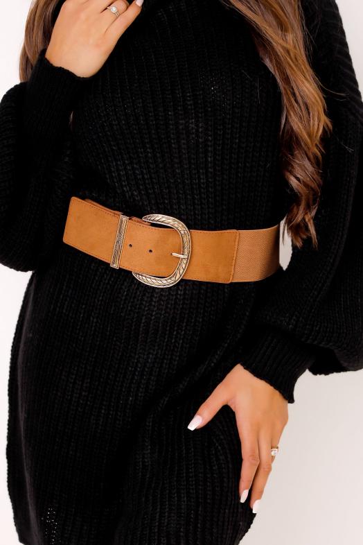 Ceinture Femme Boucle Camel 