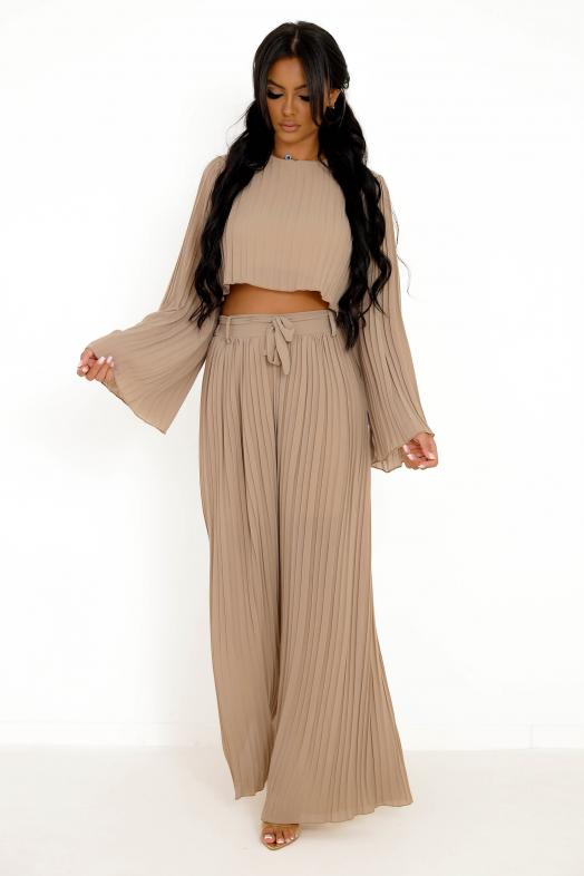 Ensemble Top + Pantalon Plissé