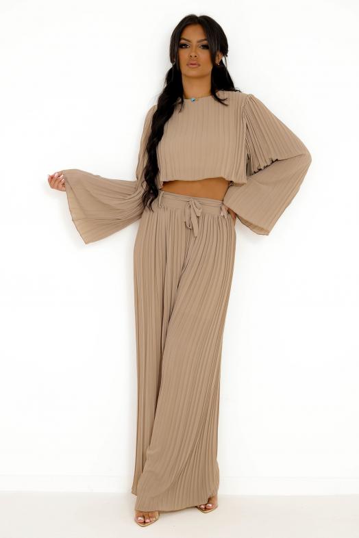 Ensemble Top + Pantalon Plissé