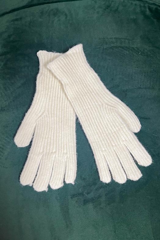 Gants Montants Femme Crème 