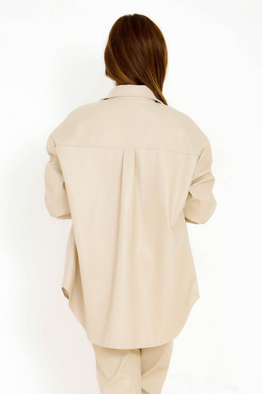 Chemise Ample Simili Crème 