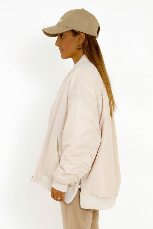 Bombers Ample Coté Zipé Crème