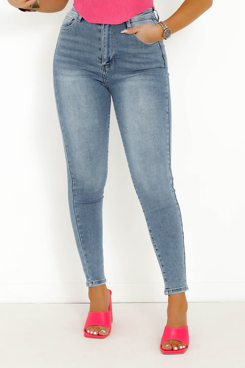 Jeans Skinny Taille Haute