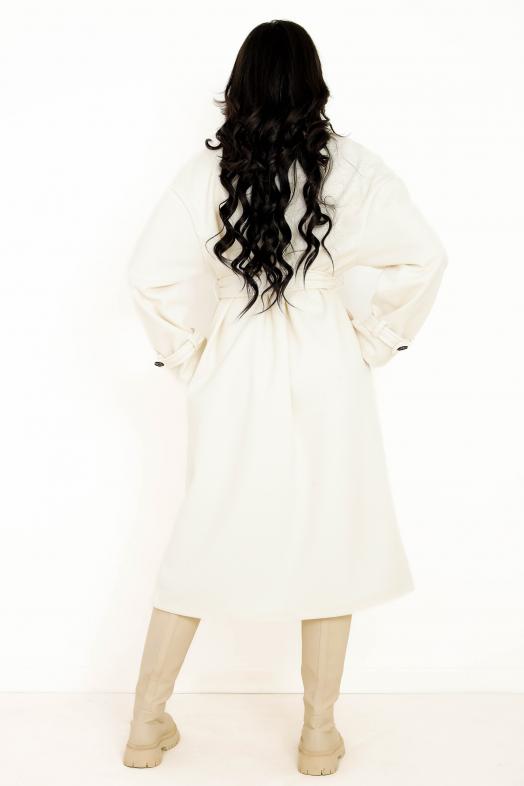 Trench à Ceinture Femme Ecru 