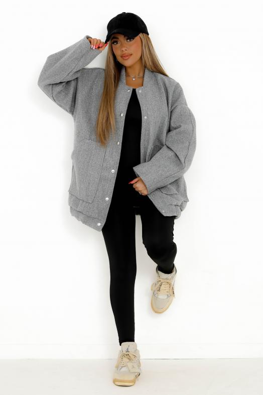 Veste Oversize Femme Gris