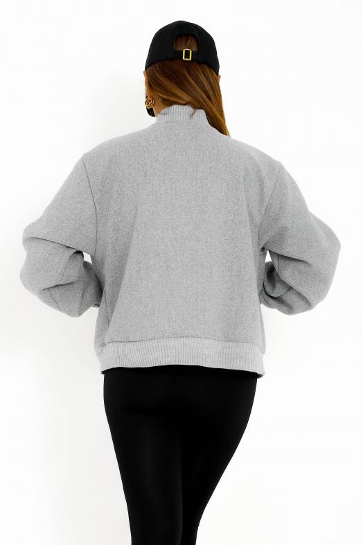 Bombers Boutonné + Poches Gris 