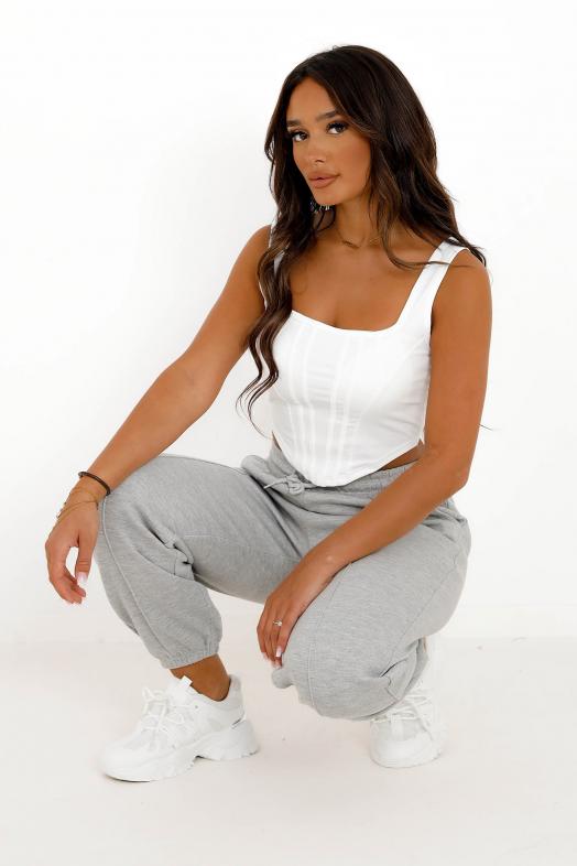 Jogging Basic Femme Gris Clair 