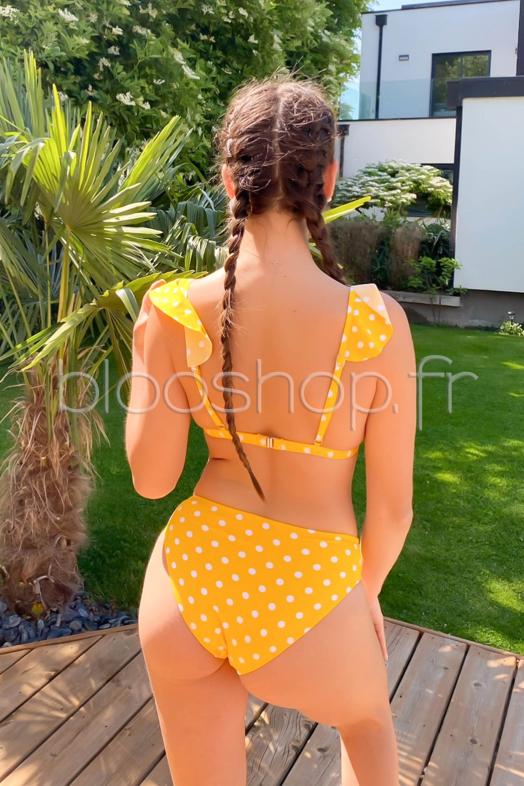 Haut de Maillot de Bain Femme Jaune  Ref : HD2029