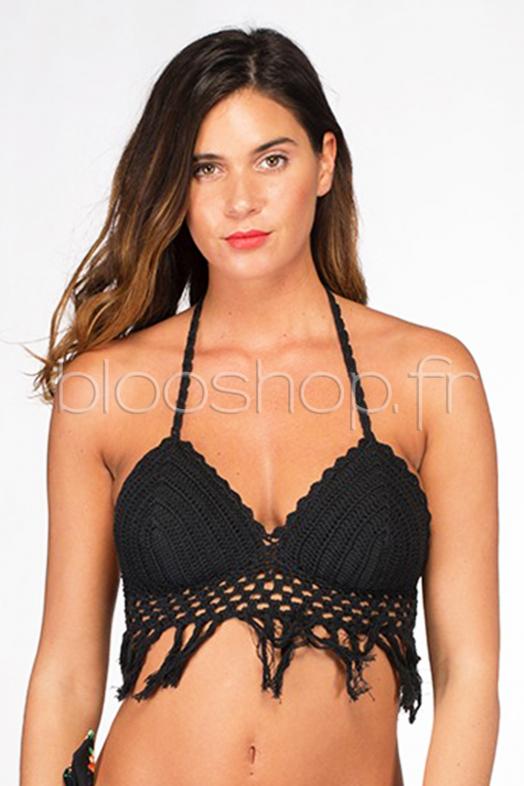 Haut Maillot de Bain Femme Noir  Ref : H1832