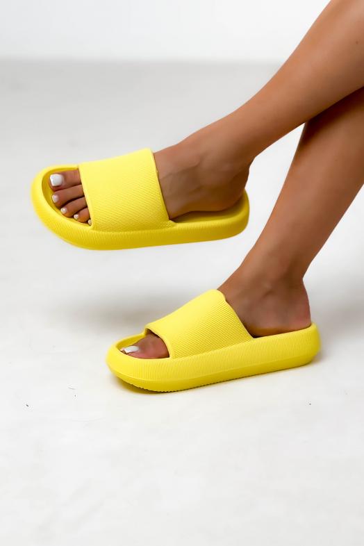 Sandales de Plage Colorées Femme Jaune 