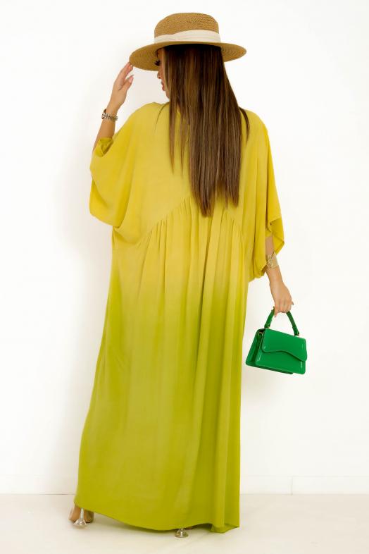 Robe Ample Dégradée Jaune 