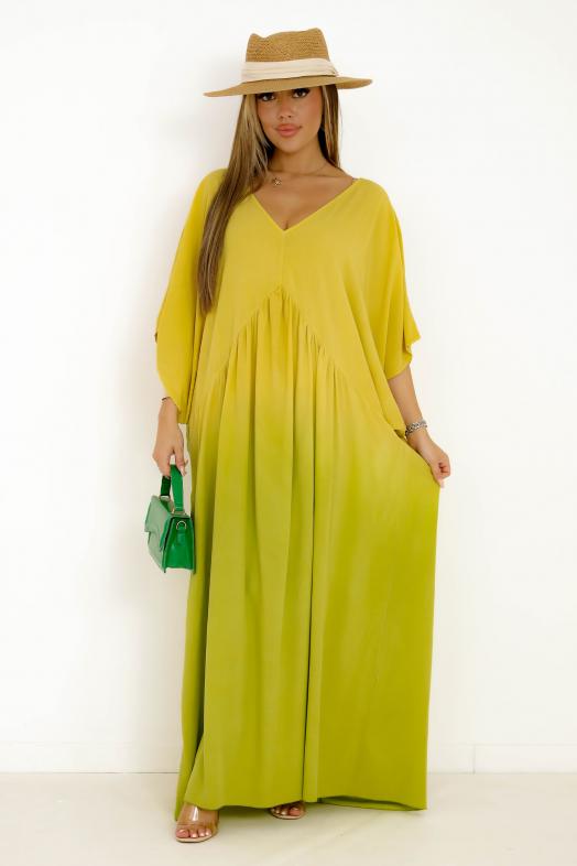 Robe Ample Dégradée Jaune 