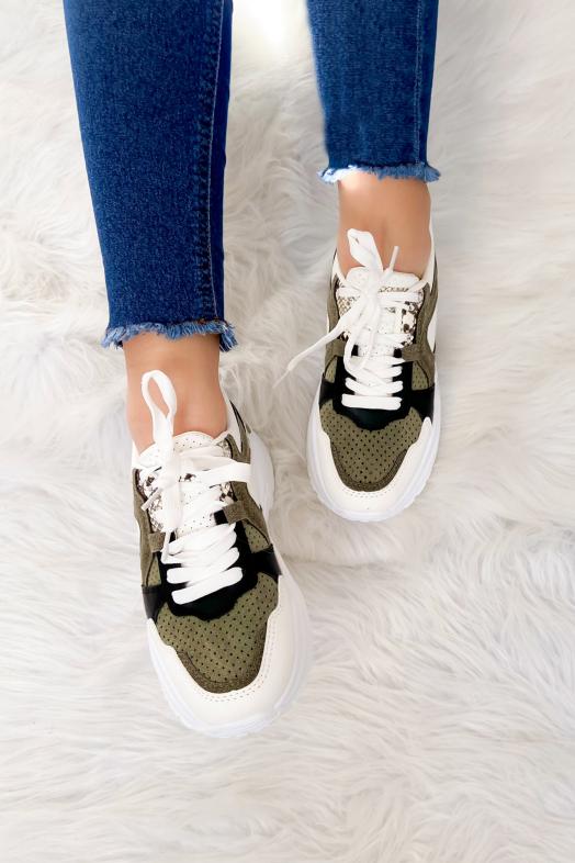 Baskets Femme Bimatière Kaki