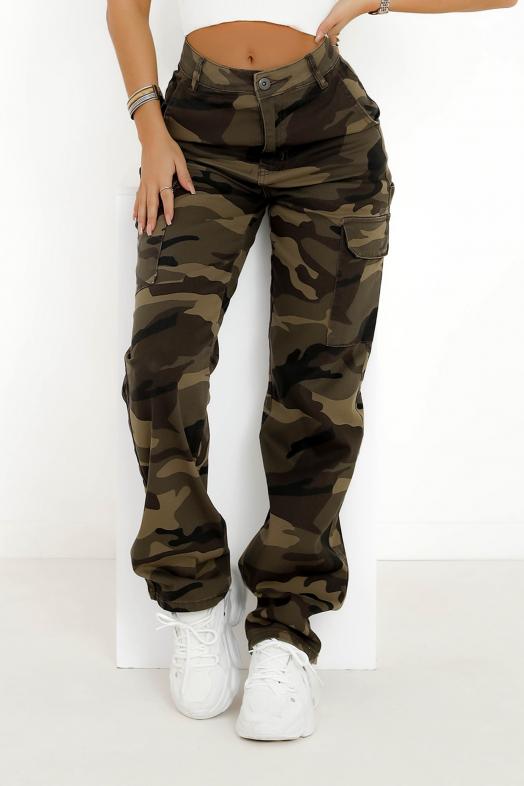 Cargo Army Femme Kaki 