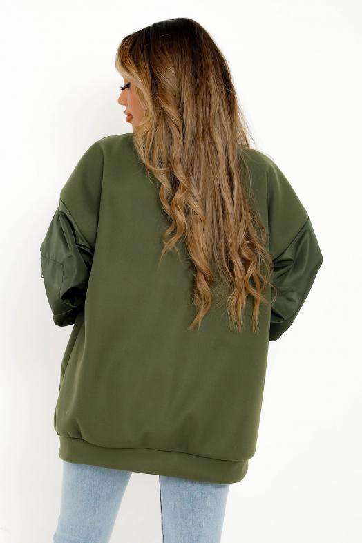 Bombers Bi Matière Femme Kaki 