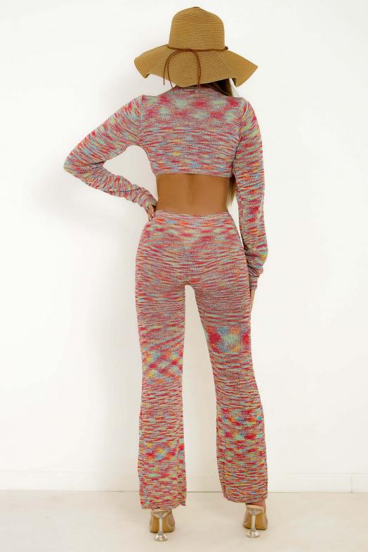Combinaison Pantalon Ouverte Femme Multicolore 