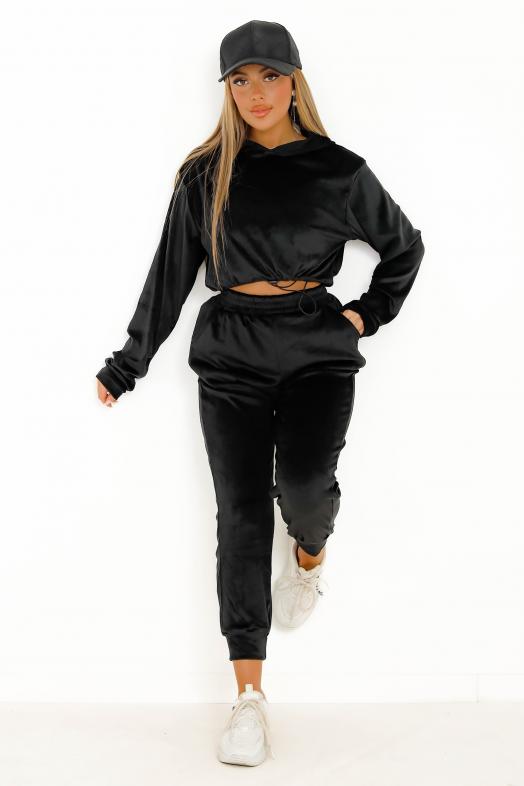 Ensemble Femme Sweat + Jogging Noir / Réf : 1879-0