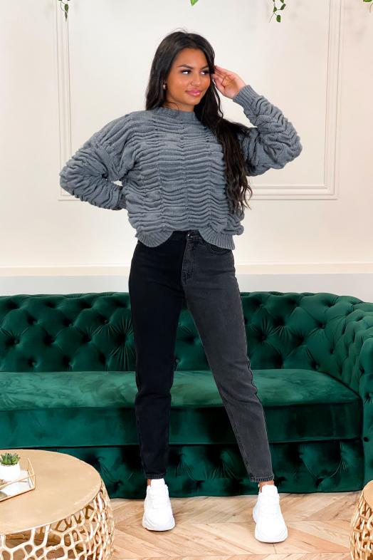Jeans Femme Bicolore Noir / Réf : 174-0