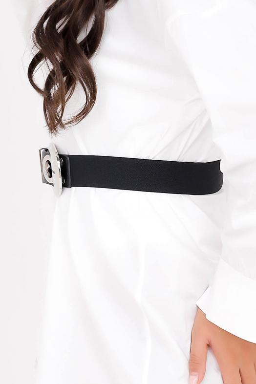 Ceinture Femme Oeillets Noir 