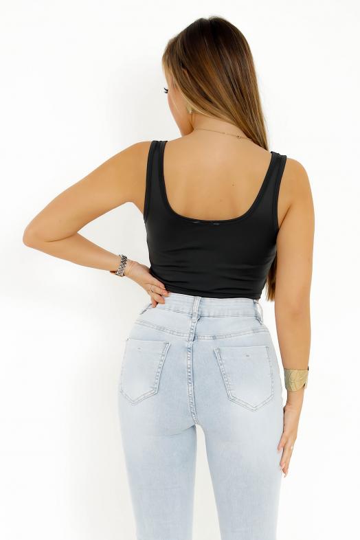 Top Corset Femme Noir