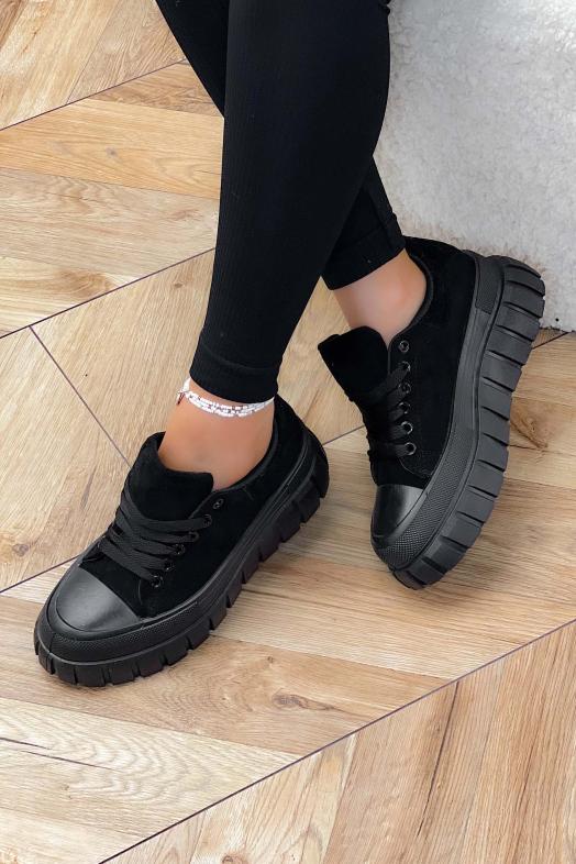 Baskets Platerfome Femme Noir