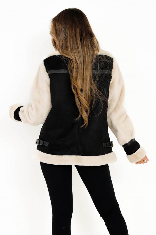 Bombardier Fur Vegan Femme Noir 
