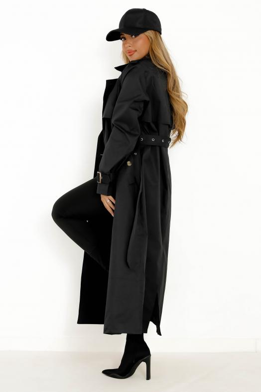 Trench Croisé Femme Noir 