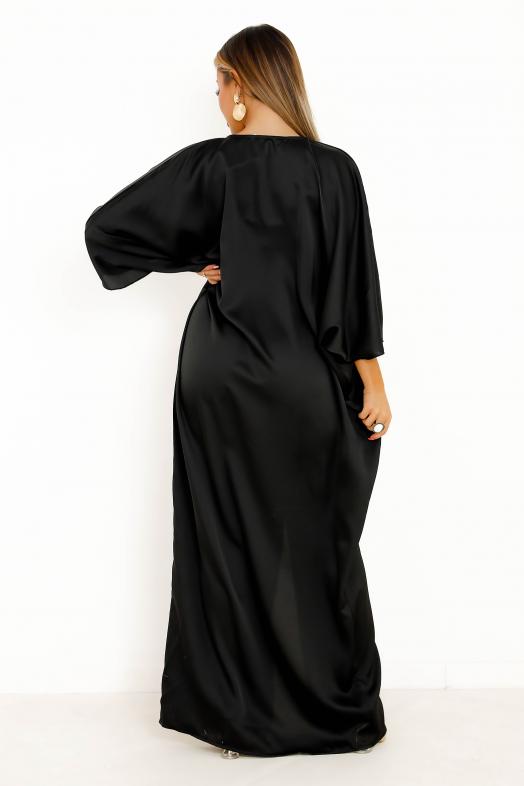 Robe Manches Évasées Femme Noir 