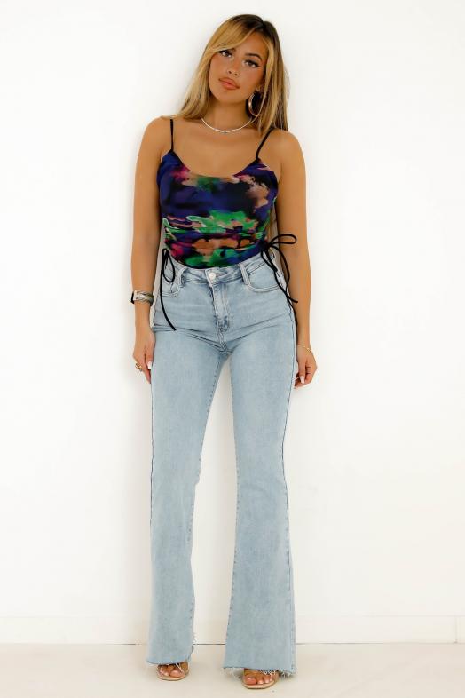 Body Côtés Laçage Femme Noir 