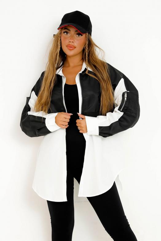 Chemise Bombers Femme Noir 