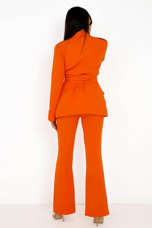 Ensemble Femme Blazer + Pantalon Orange 