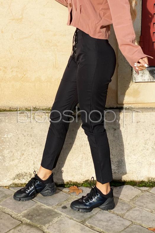 Pantalon Femme Laçage Noir / Réf : 1110