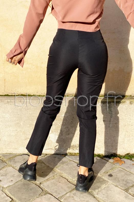 Pantalon Femme Laçage Noir  Ref : 1110