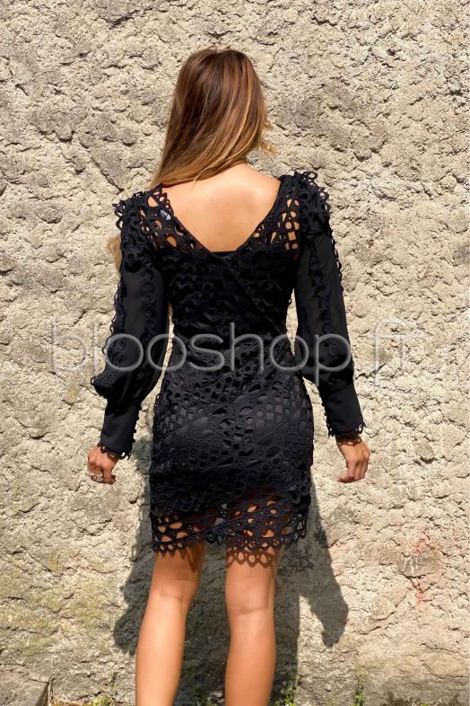 Robe Femme Crochets Noir 