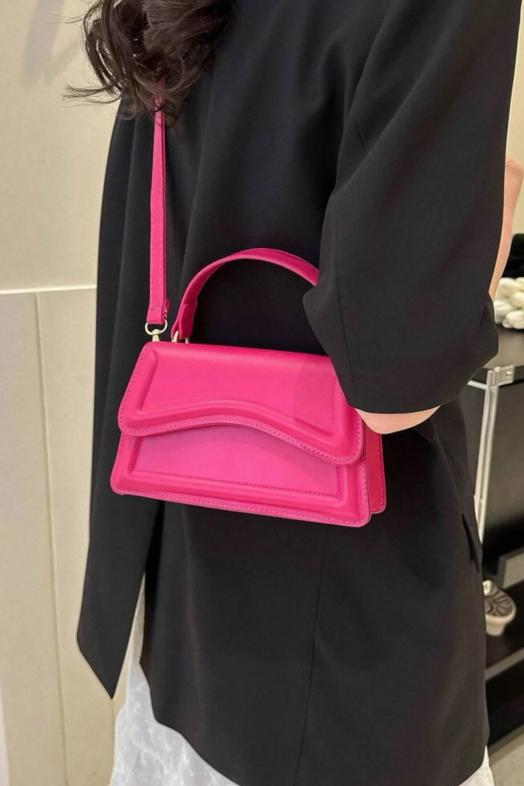 Sac Mini à Rabats Femme Rose