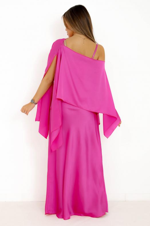 Ensemble Robe + Cape Destructurée Rose