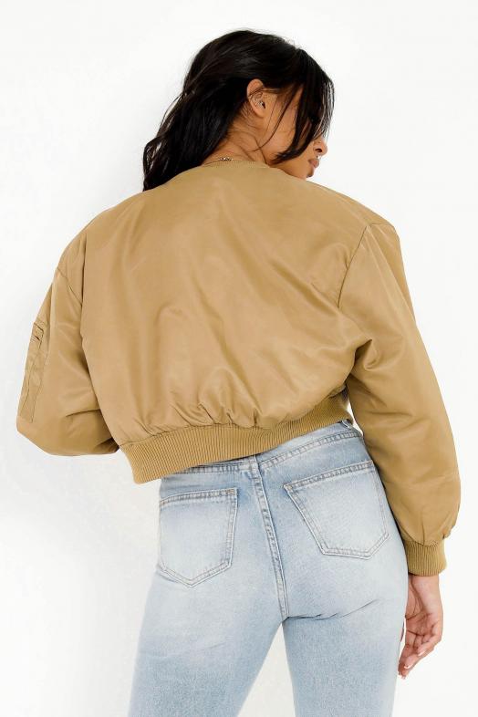 Bombers Court Femme Taupe