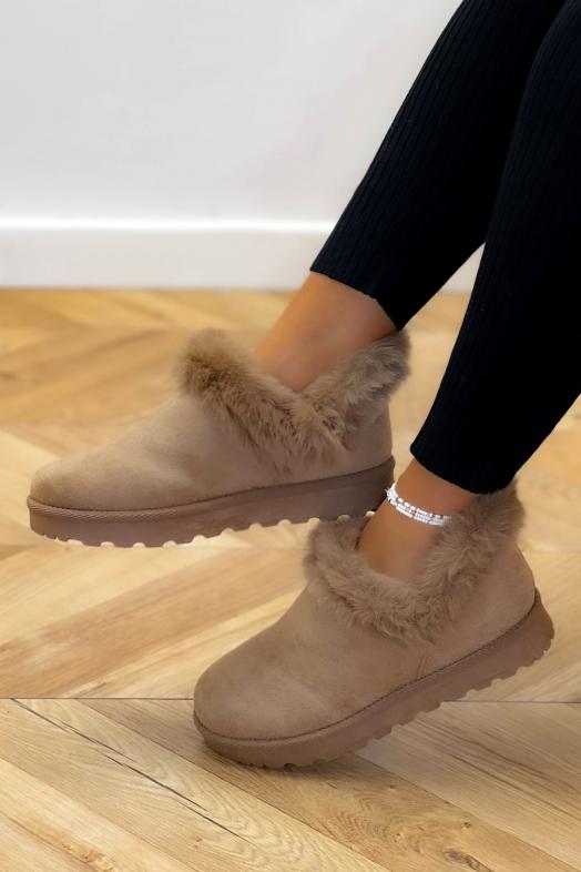 Boot´s Fur Vegan Femme Taupe