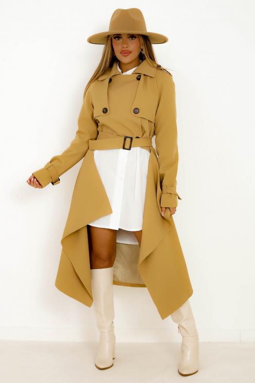Trench Déstructuré Femme Beige 